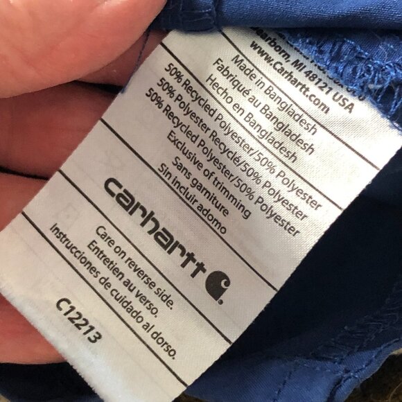 Carhartt Force Essentials Notch Neck Tunic Scrub Top - C12213 NAVY - Picture 7 of 8